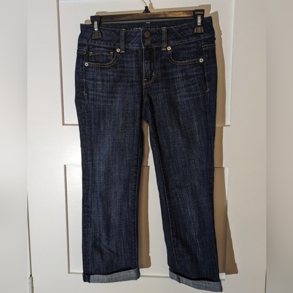 American Eagle Artist Crop Stretch Denim Capri Size 00